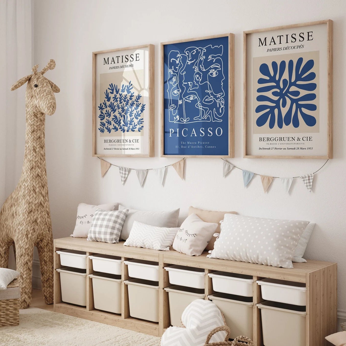 Setx3 Cuadros Henri Matisse y Picasso Azul