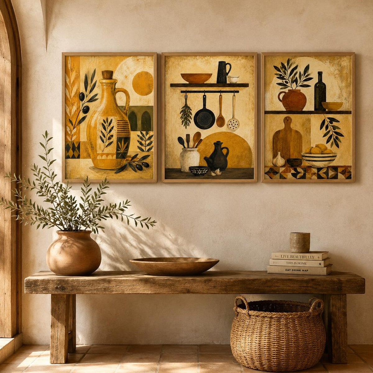 Set x3 cuadro Cocina Mediterranea