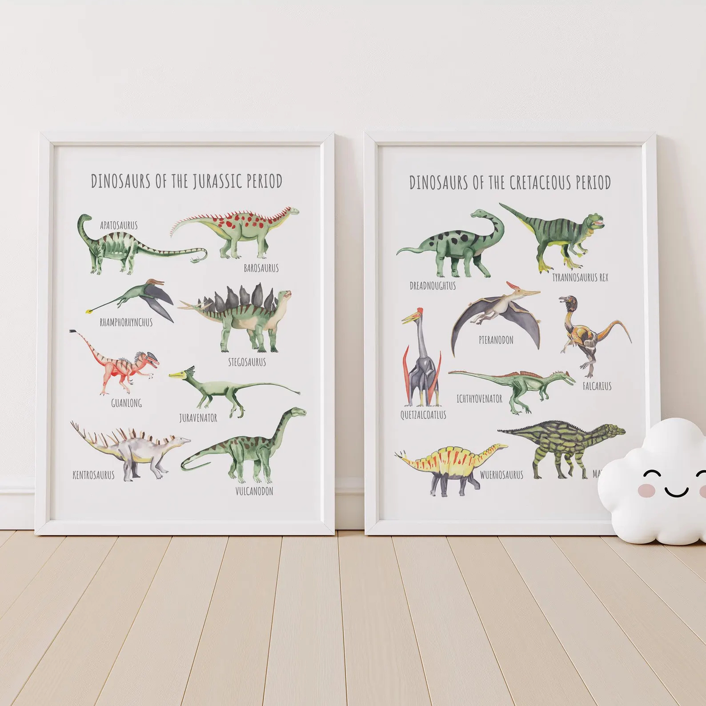 Set x 2 cuadros Tipos de Dinosaurios