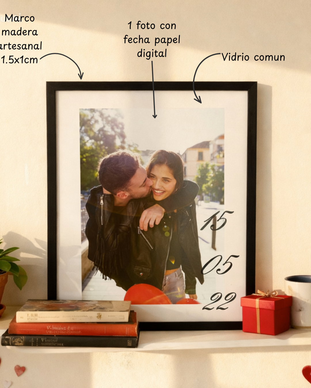 Cuadro de 30x40cm con fecha