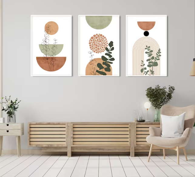 Set x3 cuadro boho terracota- Decora tu espacio con estilo