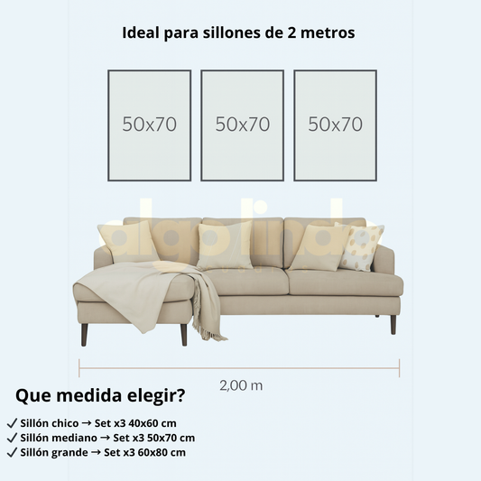 Set x3 cuadro boho terracota- Decora tu espacio con estilo