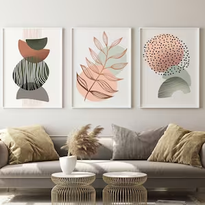 Setx3 Cuadros Boho Floral