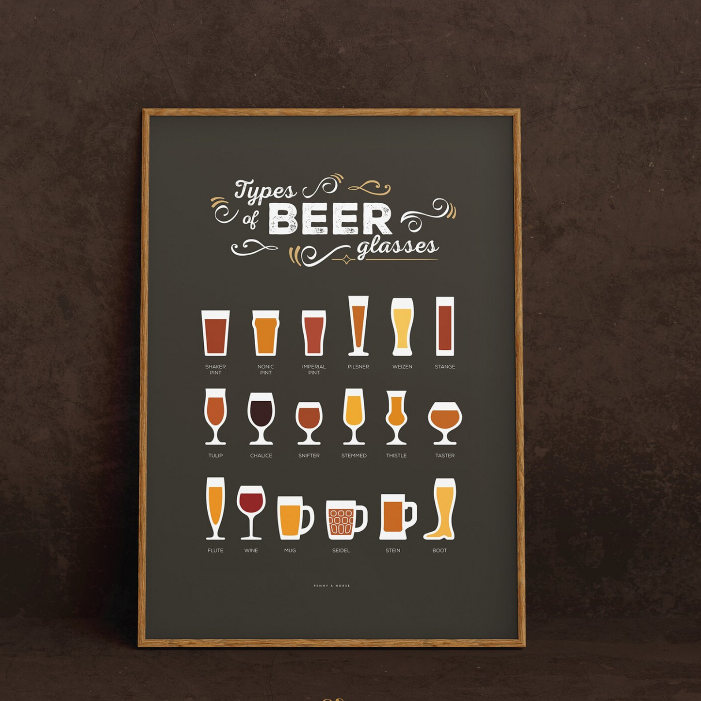 Cuadro vasos de cervezas