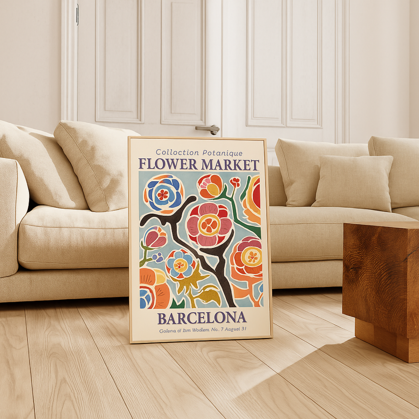 Cuadro Ciudad Flower Market Barcelona