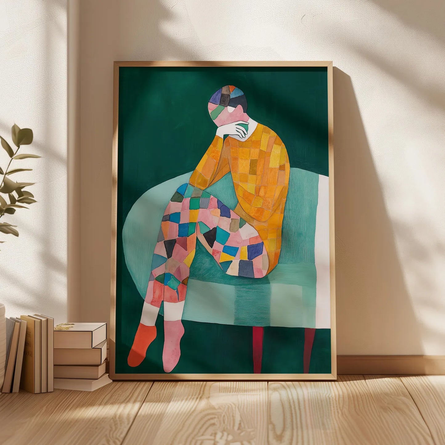 Cuadro Pintura Geometrica Mujer