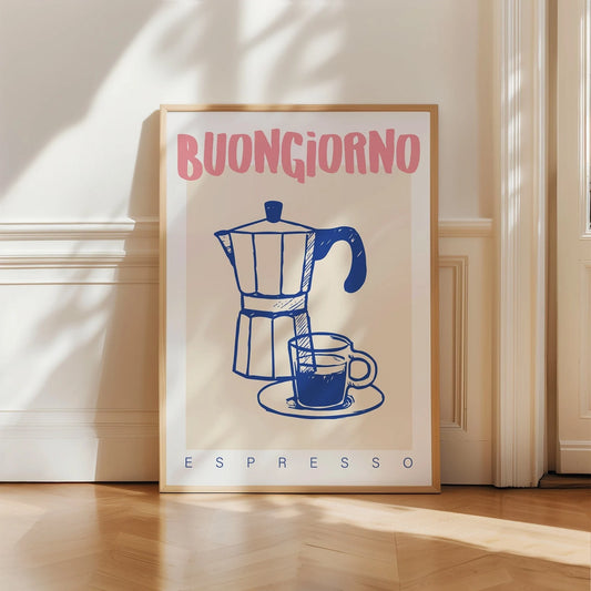Cuadro Cafetera Moka Buongiorno