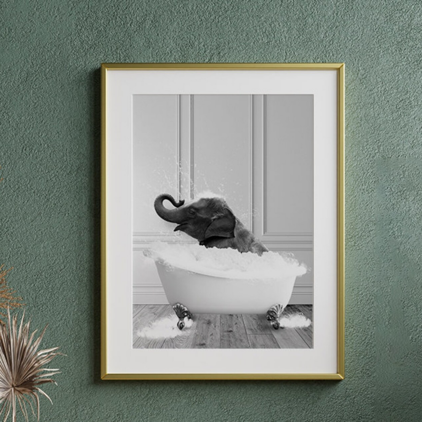 Cuadro Decorativo Elefante en la Bañera