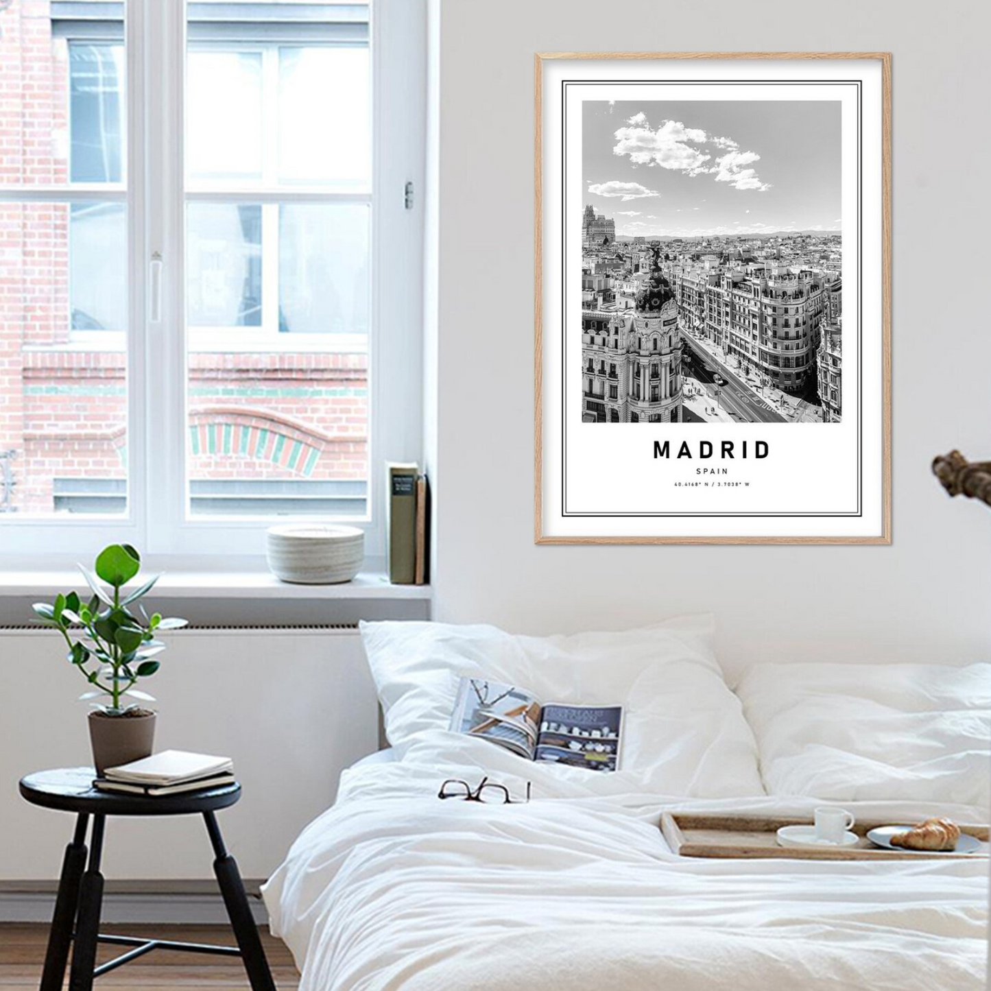 Cuadro Madrid en blanco y negro- Ciudad