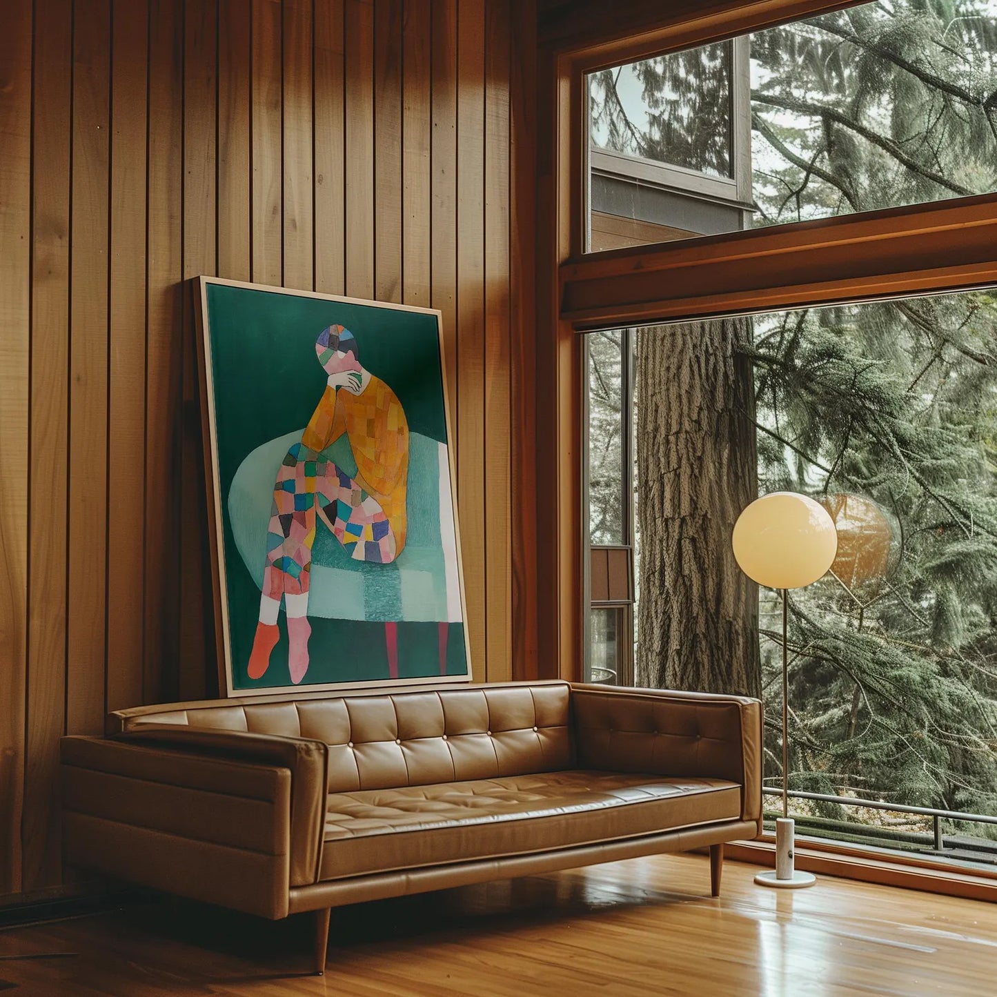 Cuadro Pintura Geometrica Mujer
