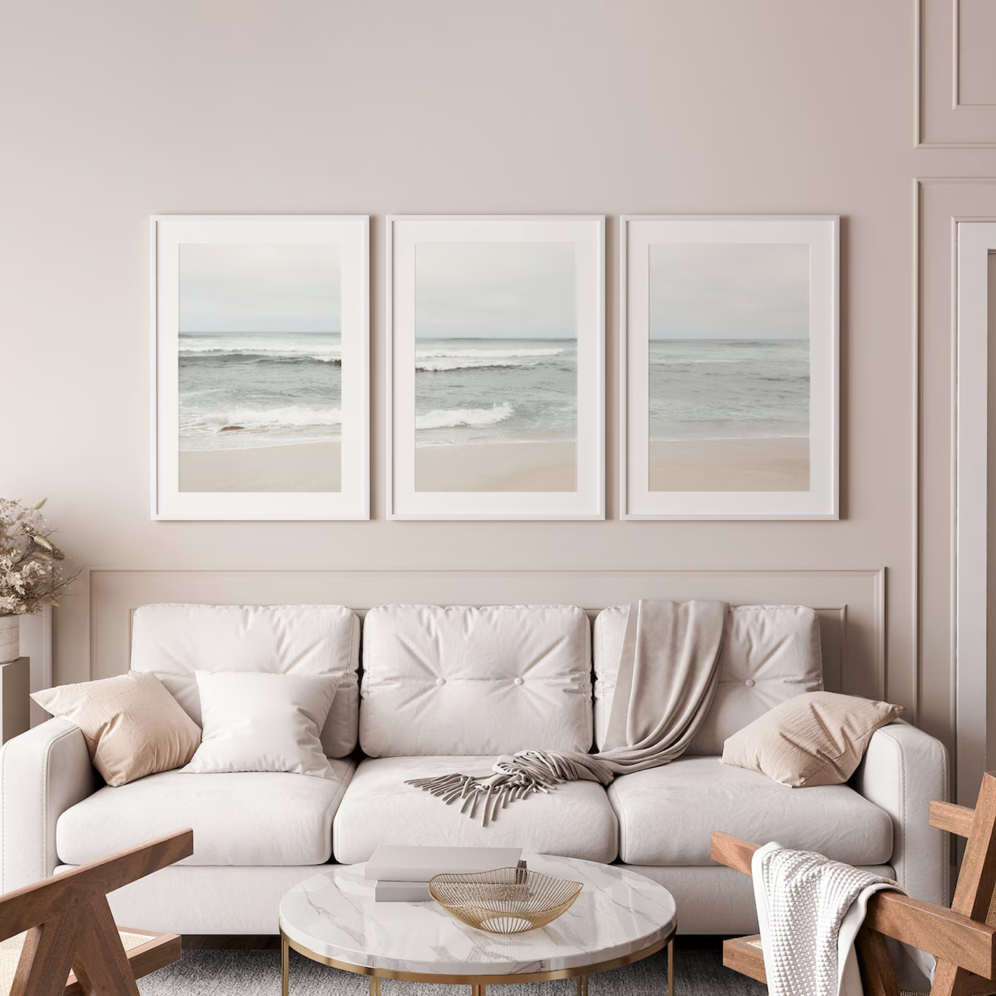 Set x3 cuadros Playa Costera