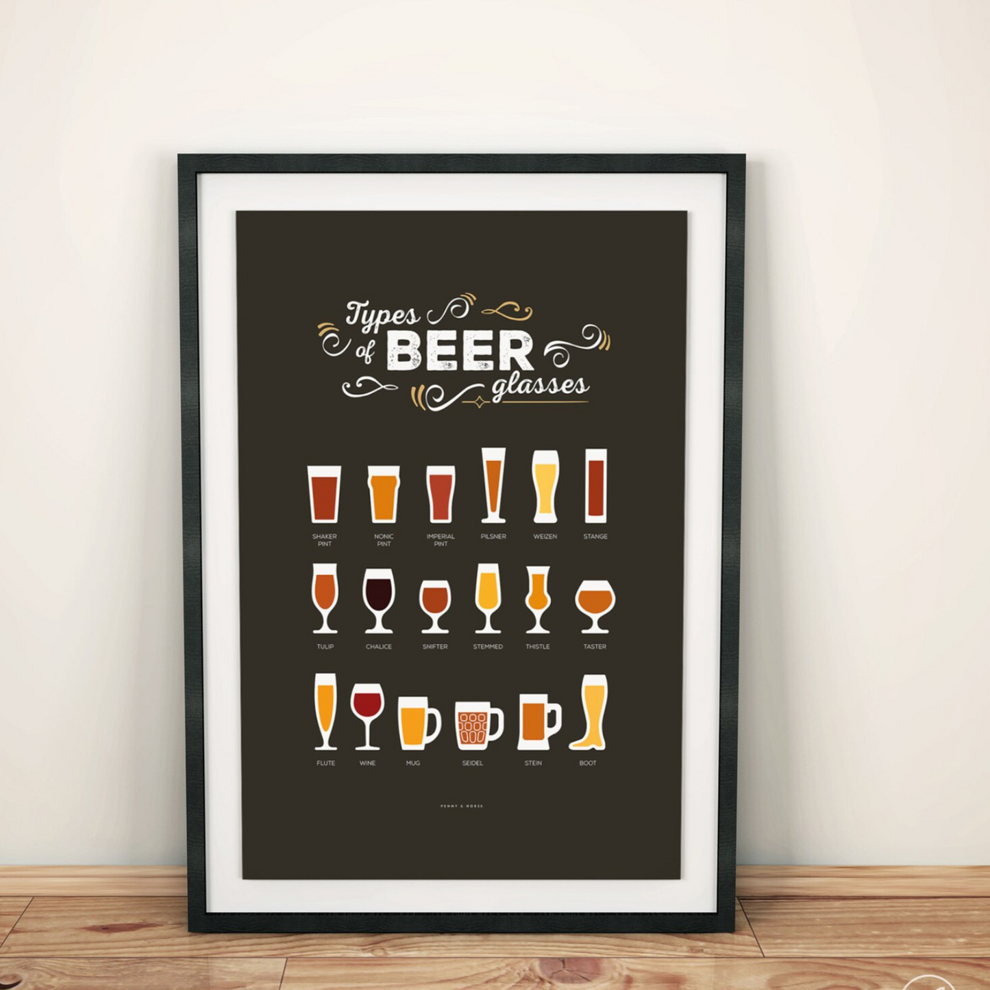 Cuadro vasos de cervezas