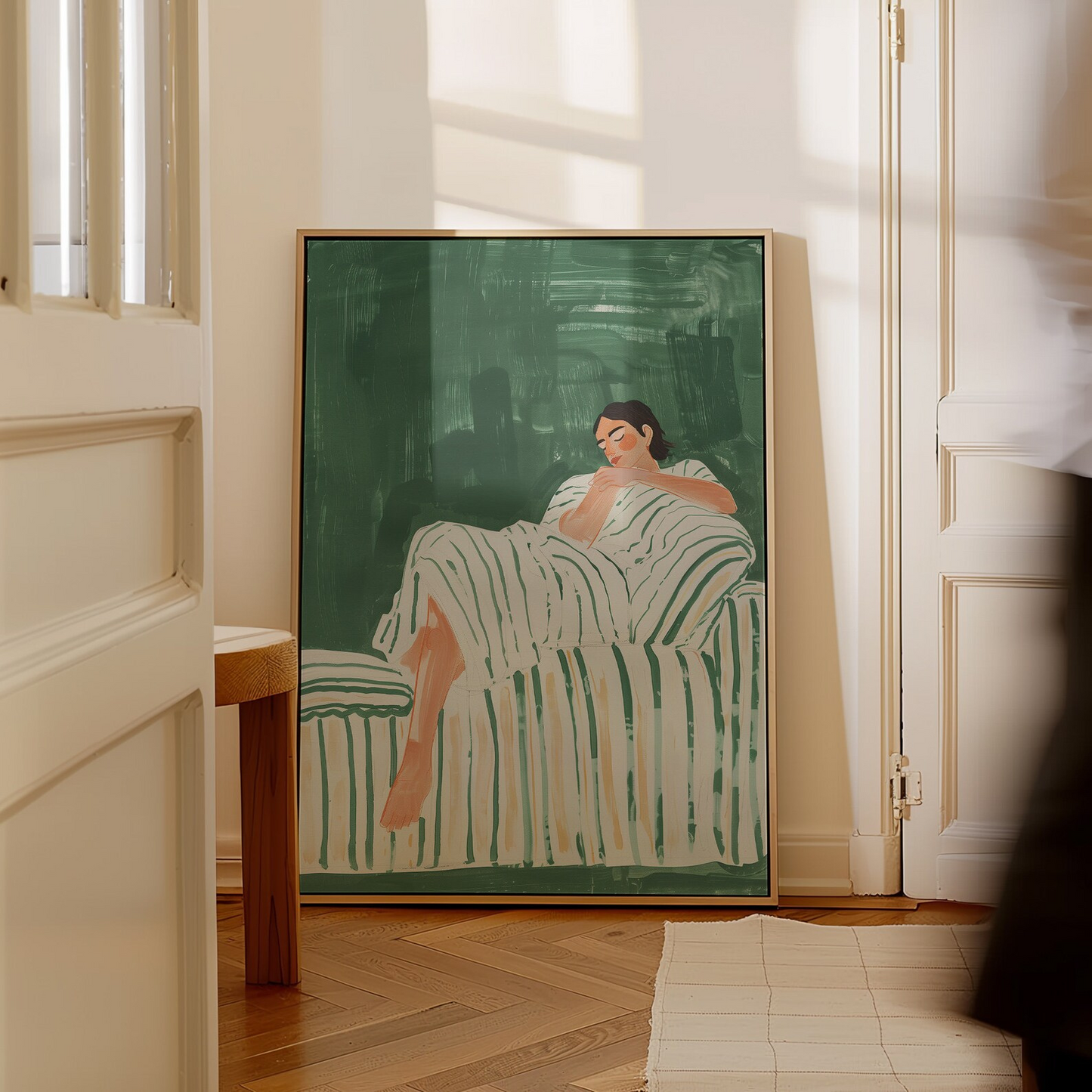Cuadro Esmeralda verde arte contemporaneo Minimalista