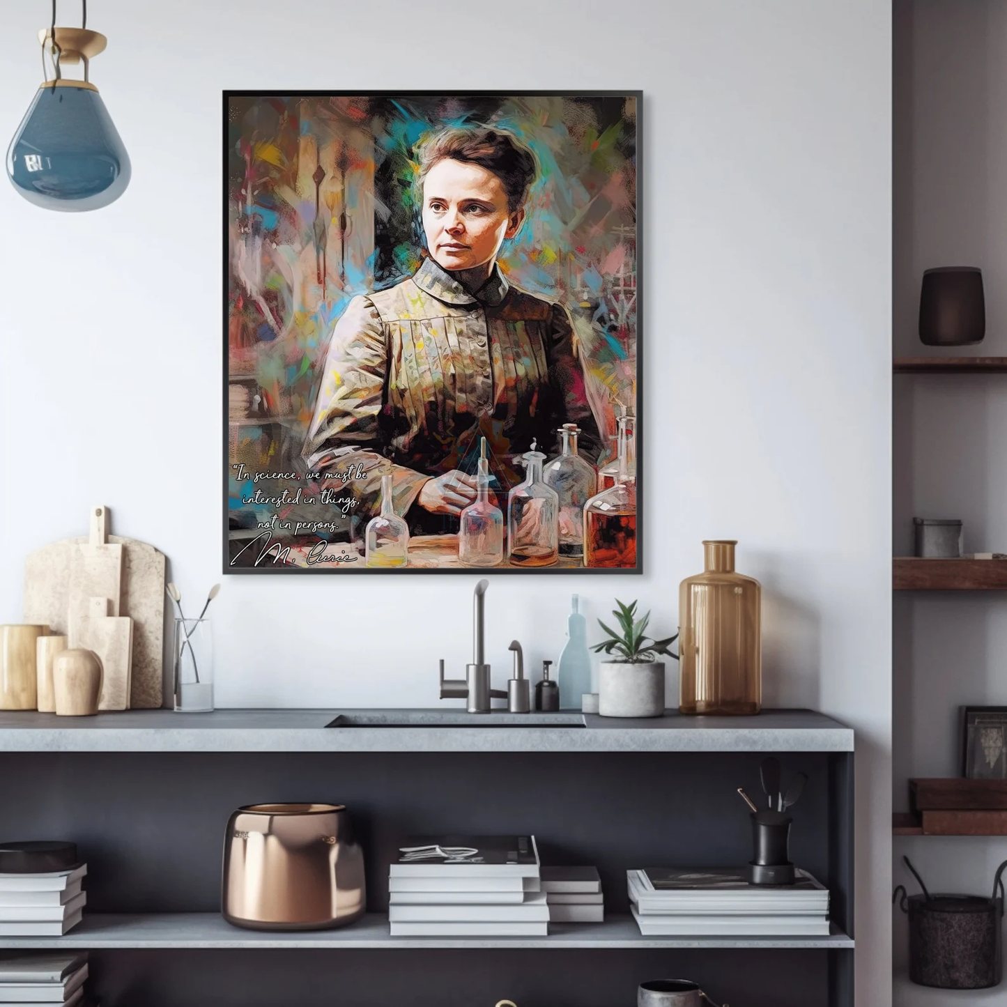 Cuadro Marie Curie, Citas célebres inspiradora