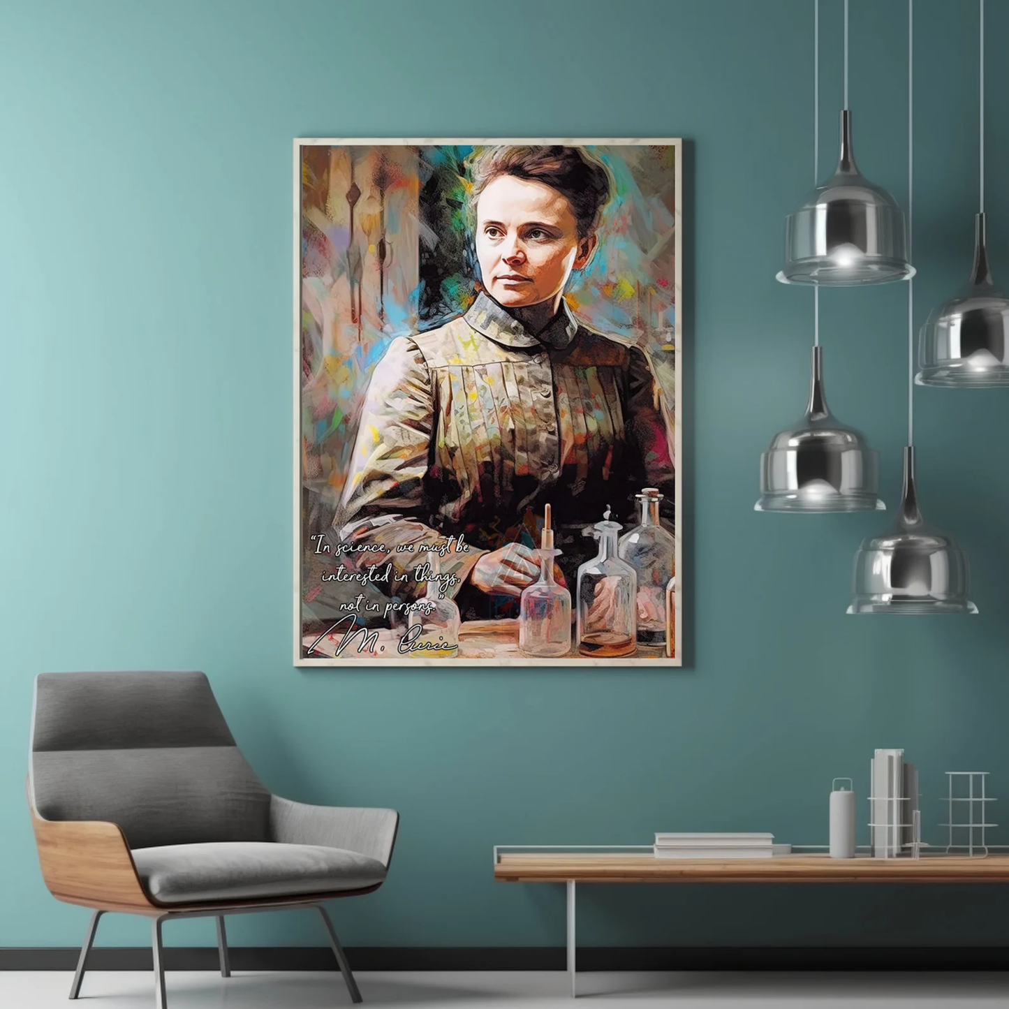 Cuadro Marie Curie, Citas célebres inspiradora
