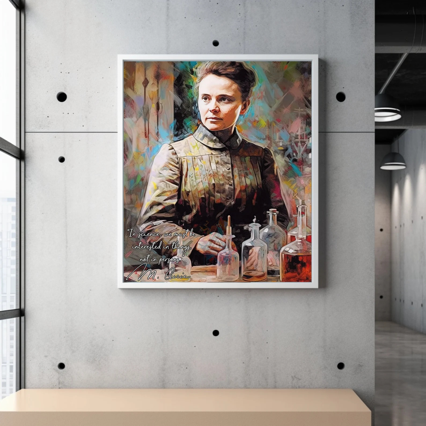 Cuadro Marie Curie, Citas célebres inspiradora