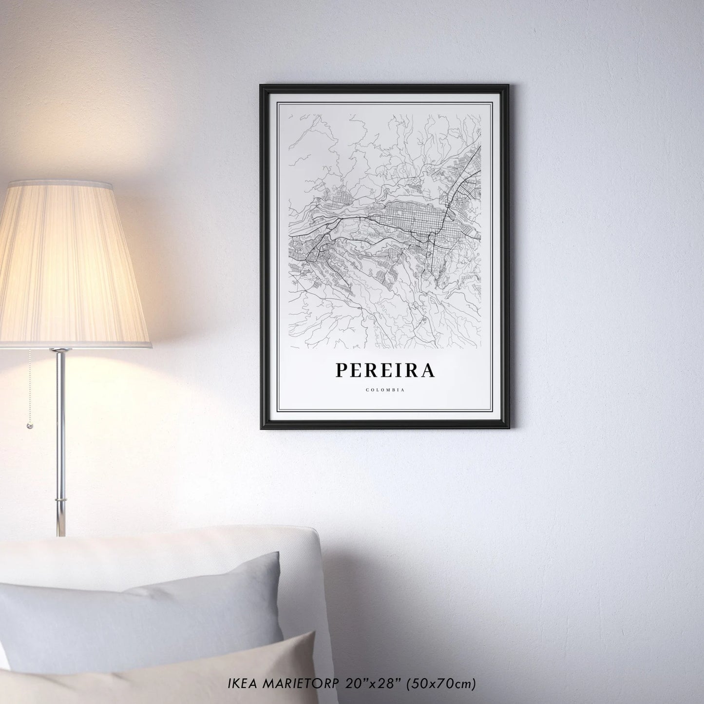 Cuadro mapa ciudad de Peraira,Colombia