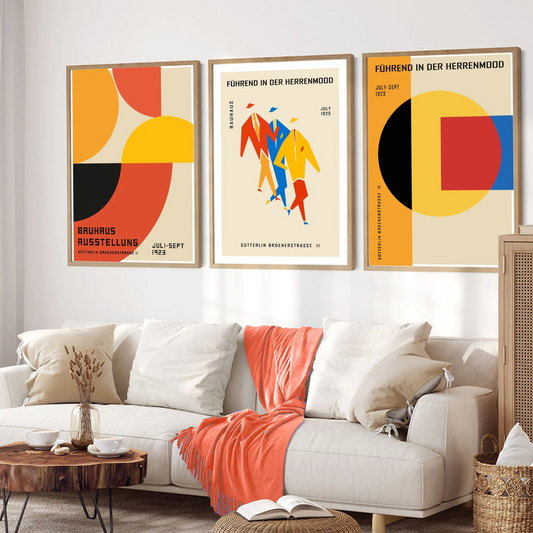 Setx3 Cuadros Bauhaus Ausstellung- Arte Retro