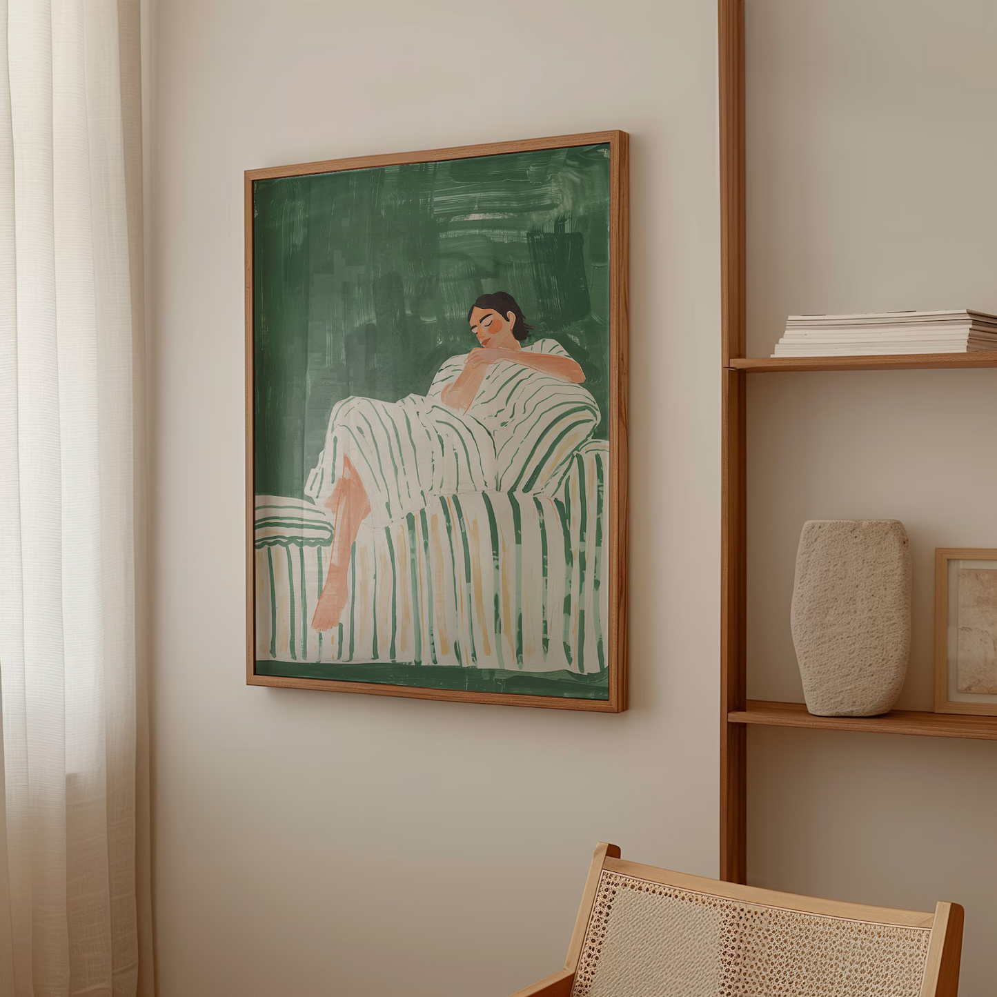 Cuadro Esmeralda verde arte contemporaneo Minimalista