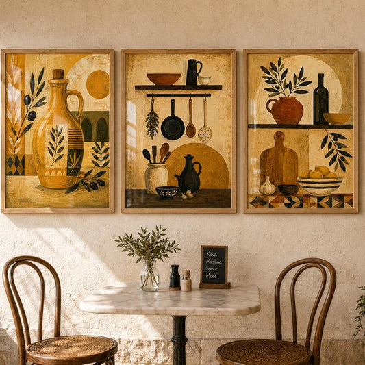 Set x3 cuadro Cocina Mediterranea