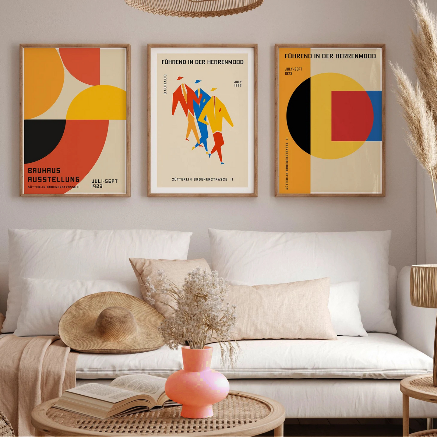 Setx3 Cuadros Bauhaus Ausstellung- Arte Retro