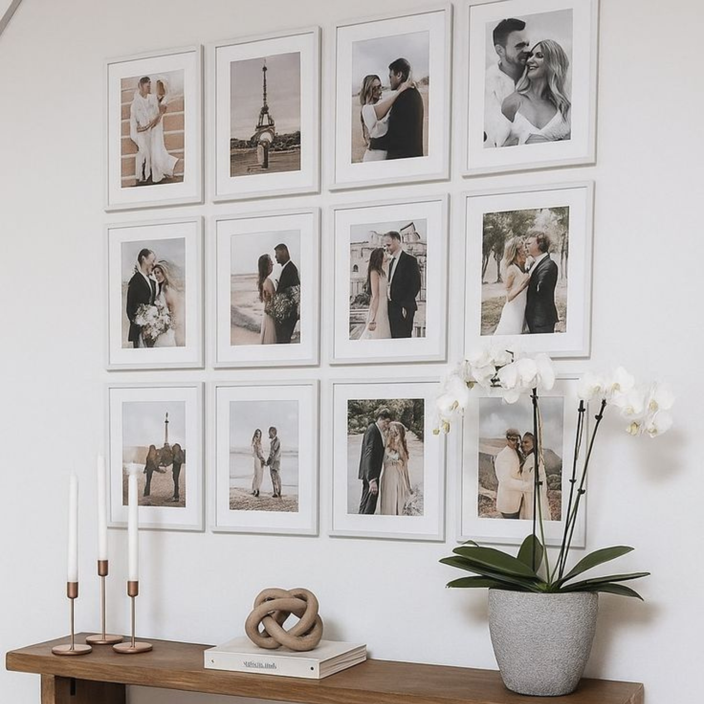 Galeria de 12 Foto Personalizada (Blanco y Negro)