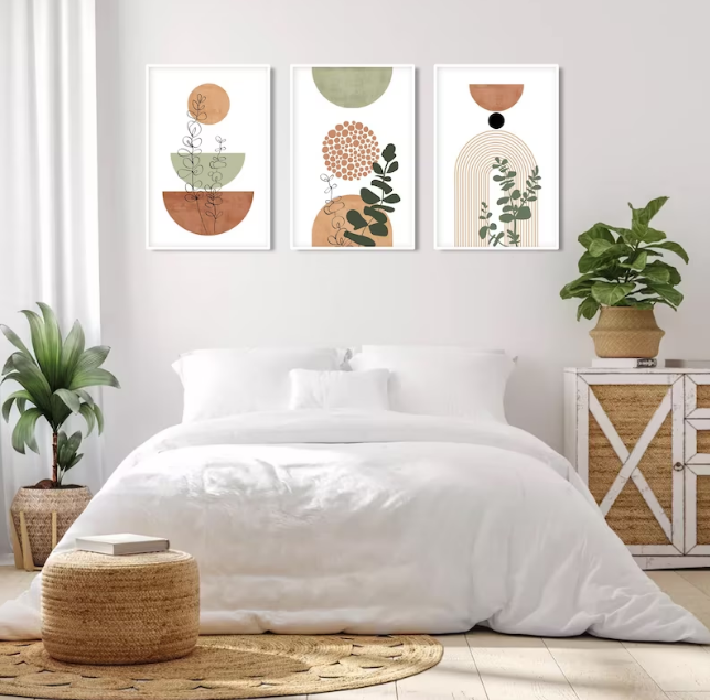 Set x3 cuadro boho terracota- Decora tu espacio con estilo