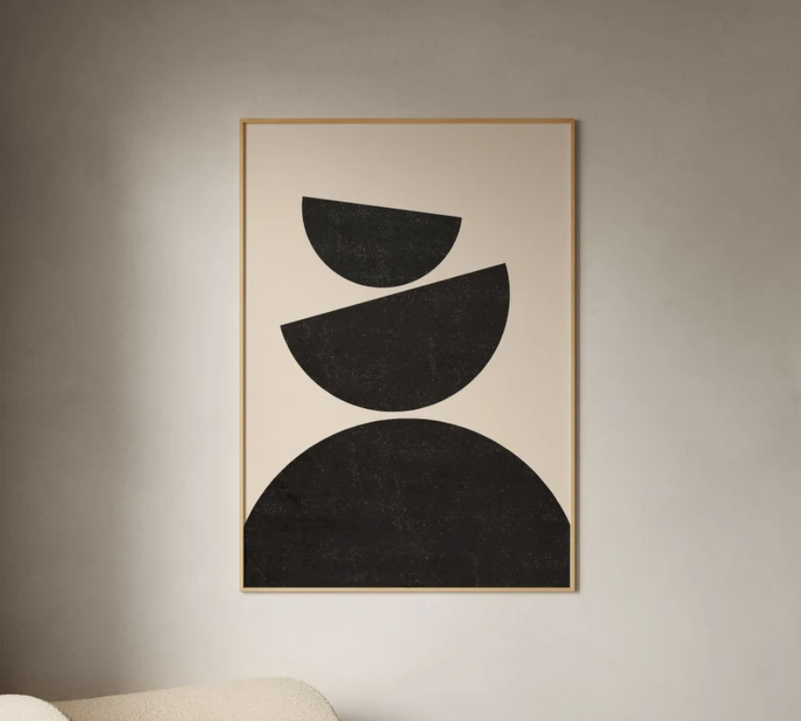 Cuadro Minimalista en negro y beige cartel