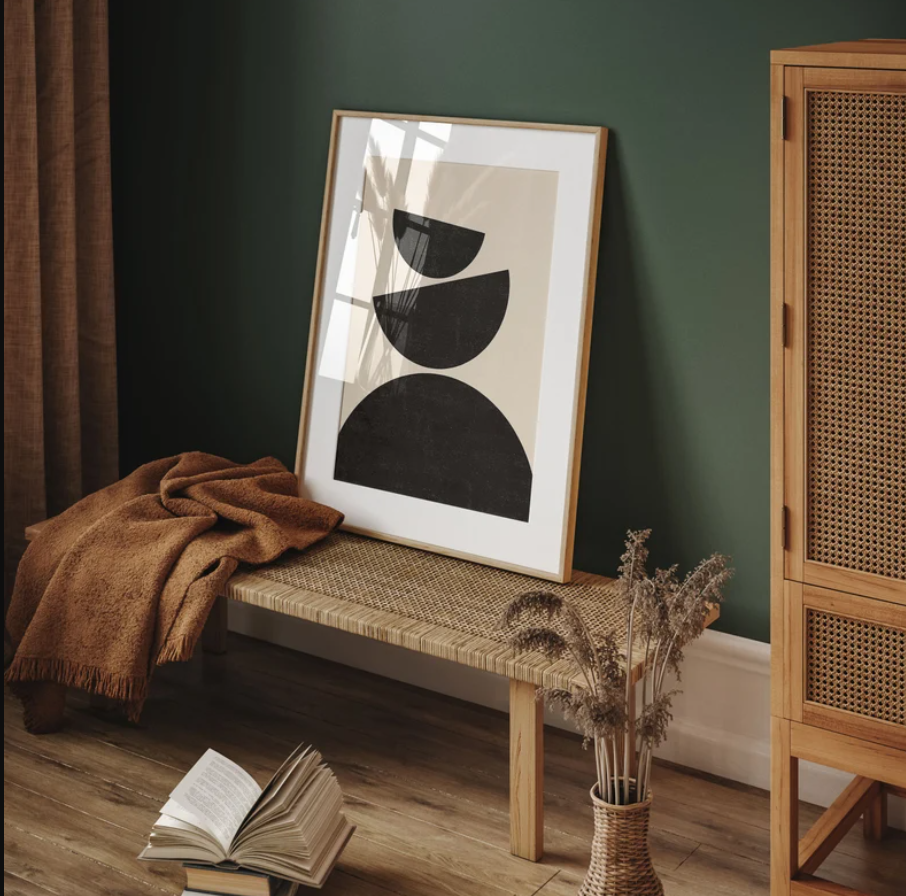 Cuadro Minimalista en negro y beige cartel