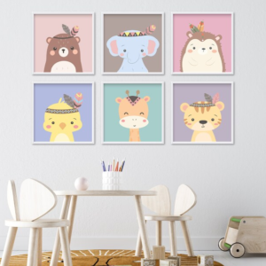 Set x6 Cuadros Infantil estilo posters