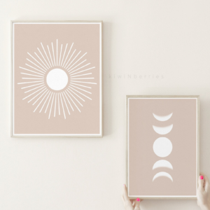 Set x2 Cuadros Fase Lunar -Tipo Granulado