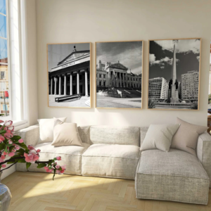 set x 3 cuadros lugares emblematicos de montevideo