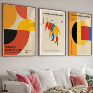 Setx3 Cuadros Bauhaus Ausstellung- Arte Retro