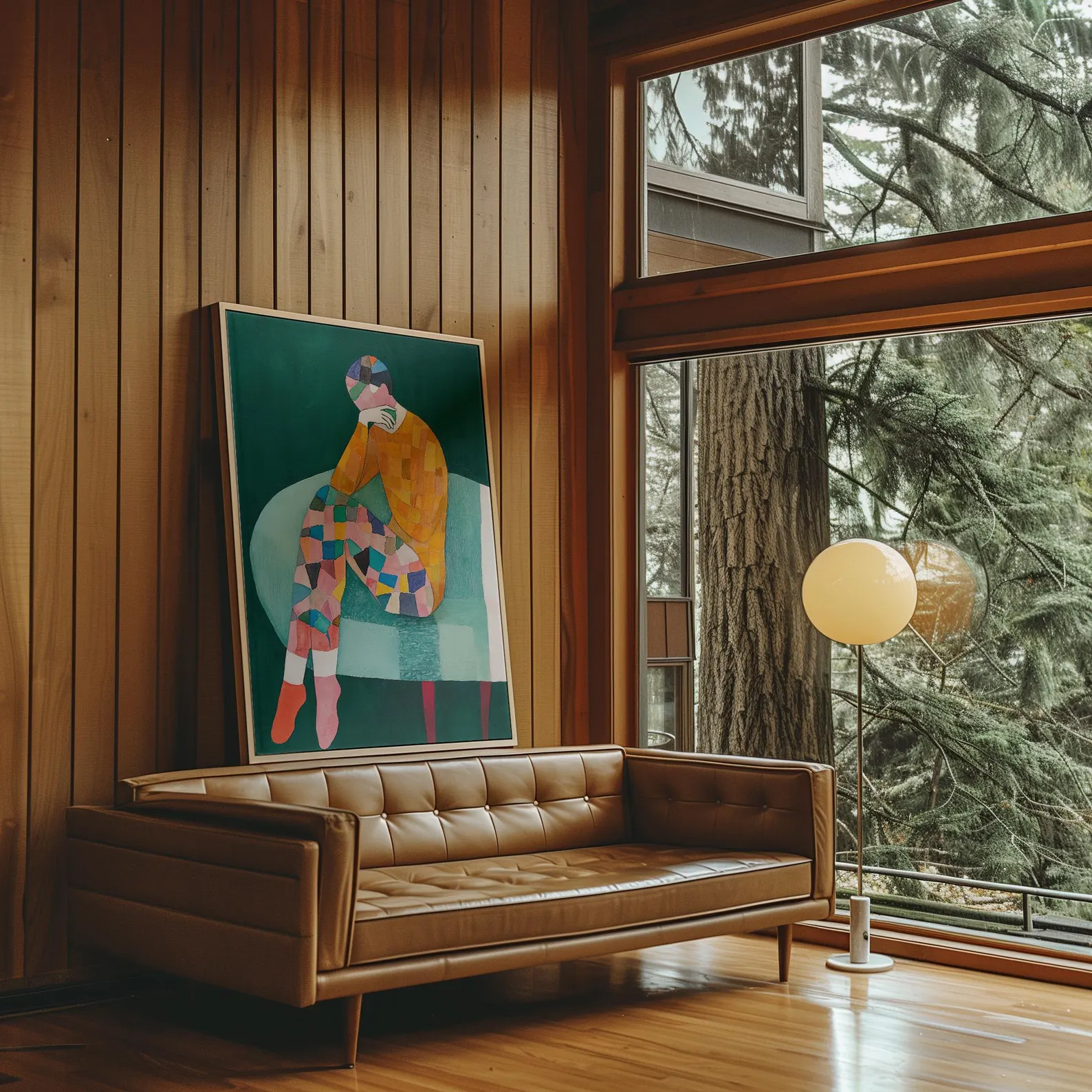 1 Cuadro Pintura Geometrica Mujer - Image 6